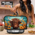 Highland Cow Slow Cooker Bags, Cattle Wildlife Dust Cover for Slow Cooker, Air Fryer Cover with Mesh Pockets