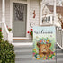 Welcome Spring Garden Flag 12x18 Inch Burlap Double Sided Vertical Highland Cow Farmhouse Outdoor Decor