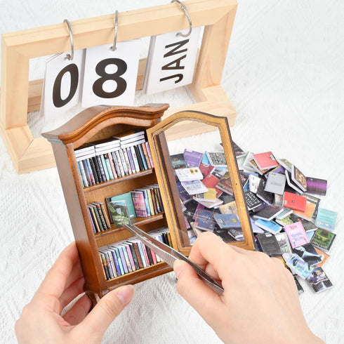 The Left Bridge 100+ Anxiety Bookshelf, Anxiety Bookshelves, Mini Bookshelf, Handcrafted Mini Bookshelf with Unique