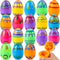 JOYIN 24PCS 3.15" Printed Easter Eggs, Empty Fillable Colorful Plastic Eggs Bulks