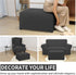 Easy-Going 100% Dual Waterproof Stretch Ottoman Cover - X Large, Dark Gray, Soft Slipcover for Living Room