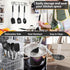 P&P CHEF Black Silicone Cooking Utensil Set of 4, Heat-proof Spatulas, Slotted Spoons, Turners for Non-stick Cookware