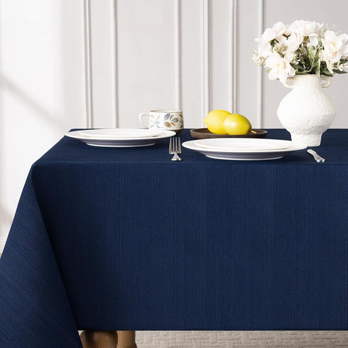 Softalker Jacquard Rectangle Tablecloth - Geometric Line Damask Table Covers Waterproof Stain