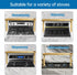 6 33.5 4.5 13.4 MAVOTER Over The Stove Top Shelf for Kitchen Bamboo Spice Rack Organizer for Back of Stove