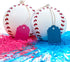 Gender Reveal Baseball Set - (Blue and Pink Balls) Exploding with Powder