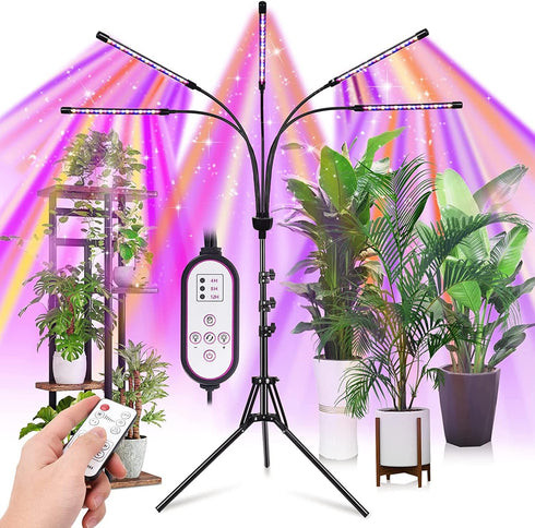 yentbokj Grow Lights for Indoor Plants,5 Heads Red Blue White Full Spectrum Plant