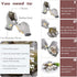 Oyster Shucking Knife Set of 2 Stainless Steel Knives and 2 Pairs Level 5 Cut-Resistant Gloves