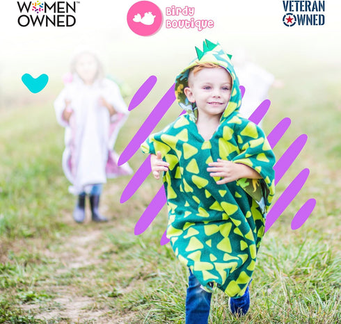 Cozy Birdy Boutique Car Seat Poncho for Kids Safe to Use Over Seat Belts Reversible Warm and Blanket Easy on Easy Off