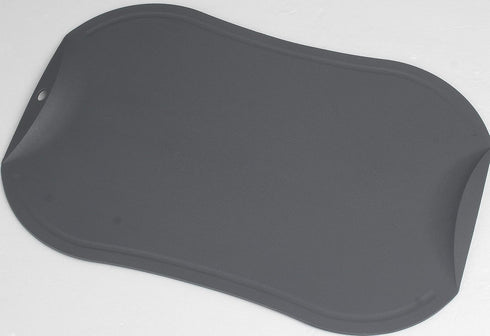 doblé Non-Scratch Flexible Cutting Board for Chopping, Scratch Free Juice Grooves with Easy Grip Handle, Non-Slip Dishwasher Safe for Kitchen (Small (11.2" x 7.79"), Space gray)