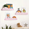 AELS Scalloped Nursery Bookshelf, Set of 3, Picture Ledge Shelf for Wall