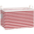 Sea Team Collapsible Canvas Fabric Storage Basket with Handles, Rectangle Waterproof Bin, 16.5 x 11.8 x 9.8 Inches