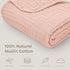6-Layer 40" 40" Tummy Comfy Cubs Muslin Baby Blanket - Soft, Lightweight, Cotton Swaddle Blankets for Newborns, Infants