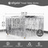 Allgala 2-Pack Silver Tinsel Table Skirt, 29x108 Inch Metallic Foil Fringe for Party Event, Parade Float Decoration