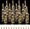 Rtteri 12 Sets Small Empty Wine Bottles with Cork Lights Centerpiece and