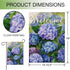 Welcome Spring Floral Flowers Garden Flag Double Sided, Hydrangea Decorative Yard Outdoor Home Small Decor, Summer Farmhouse Burlap Outside House Decoration 12 x 18