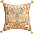 bilin gaier Square Brown Throw Pillow Covers,Floral Farmhouse Yellow Birds Flower Pattern