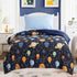 Set 4 Set Toddler Bedding - Pieces Toddler Comforter for Kids Boys, Glow in The Dark Space Bed in A Bag with Sheets
