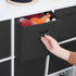 Set of 6 Storage Cubes, 11 Inch Fabric Foldable Bins with Handles, Closet Organizer Baskets for Shelves, Black.