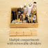 GOBAM Bamboo Closet Drawer Divider - Storage Organizer with 15 Compartments for Belts, Ties, Jewelry