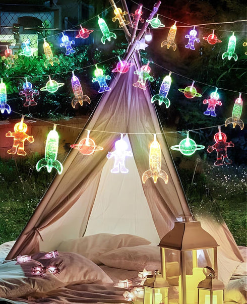 20 AceList Space String Lights, LED Color-Changing Fairy Lights with Battery&USB Powered for Children's/Kids' Rooms