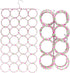 Super Z Outlet Foldable Clothing Closet Hanger, 28 Ring Hole Slots Organizer, Multicolor