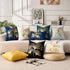BONSTRAP 20x20 Set 2 Black Decorative Throw Pillow Covers Gold Line Ginkgo Cushion Covers Plant Leaf Velvet Modern