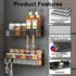 Aufworld 6 Pack 12 (6 Pack) Magnetic Spice Rack for Refrigerator, Magnetic Shelf, Fridge Magnet Organizer with Moveable