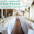 3PCS 3PCS MAQIHAN Chair Covers - Folding Chair Covers Spandex Stretch White Seat Covers for Wedding, Banquet, Party
