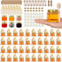 EkkoVla 48 Pack 2 oz Hexagon Mini Glass Honey Jars, Small Honey