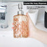 Easy-Tang 12 Oz Clear Glass Soap Dispenser for Kitchen and Bathroom, Refillable with Stainless Steel Pump, Amber