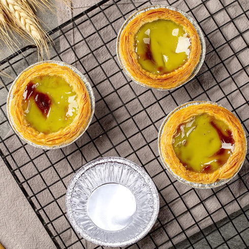 200 PCS Egg Tart Baking Cups, Disposable Aluminum Foil Liners