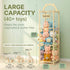Sortivo 3 Set, 60In Stuffed Animal Storage & Organizer with Animal Figurines Large Capacity Stuffy & Plushies Storage
