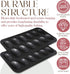 Bellemain Madeleine Pan - 12-Well Nonstick Tea Cake Pan for 12 Madeleines, Warp-Resistant Carbon Steel (2-Pack)