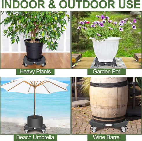 360 15-22 Inch 440lbs 1P ToLanbbt Plant Caddy Stand with Wheels Adjustable Rolling Plant Stand Heavy Duty Large Plant