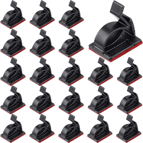 120 Pieces Outdoor Cable Clips, Adhesive Wire Holder Organizer for Christmas Fairy Hanging Light Home Decoration