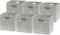 Simple Houseware 6 Pack Printing Fabric Cube Storage Bin with Handle - Gray
