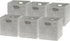 Simple Houseware 6 Pack Printing Fabric Cube Storage Bin with Handle - Gray