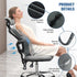 Adjustable Lumbar Support Pillow for Office Chair, Memory Foam Back Cushion for Chair/Car/Sofa/Plane (Darkgray)