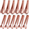 12 Pieces Mini Serving Tongs Set, Small Tongs for Appetizers, Ice Tongs, 5 Inch and 4 Inch, Rose Gold