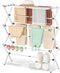 APEXCHASER Drying Rack Clothing - 3 Tier Metal Clothes Drying Rack Collapsible,