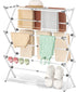 APEXCHASER Drying Rack Clothing - 3 Tier Metal Clothes Drying Rack Collapsible,