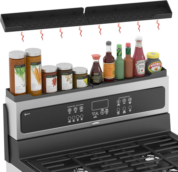 Stove Top Shelf 30 Inch, Magnetic Over the Stove Top Shelf, Silicone