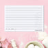 Recipe Cards 4x6 Set of 50 Floral Recipe Cards - Thick Pure White Cardstock for Bridal Showers and Weddings