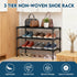 3 Closet, 28" LOFTEY Shoe Rack, Tier Non-Woven Shoe Shelf, Stackable Shoe Rack Organier for Front Door and Entryway