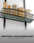 Moforoco 6-Tier Over The Door Pantry Organizer, Black Hanging Basket Cabinet Door Wall Spice Rack Shelves