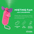 O2COOL FMS0003 Personal Mini Fan, Portable Battery Operated Handheld Cooling Accessory with Fine Mist Spray