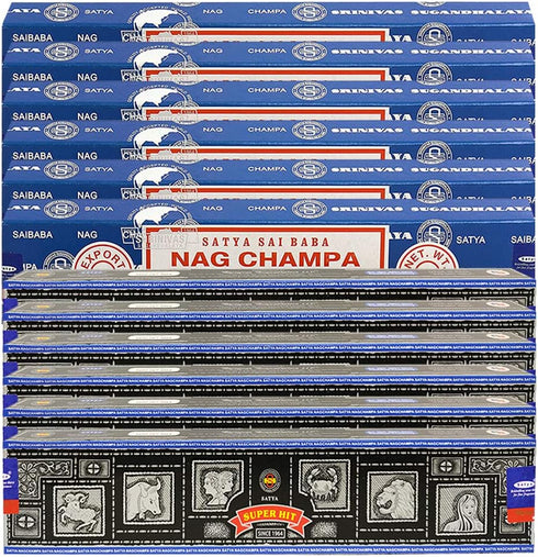 Nag Champa Incense Sticks & Super Hit Bundle - Incense Holder for Home Fragrance & Spiritual Décor