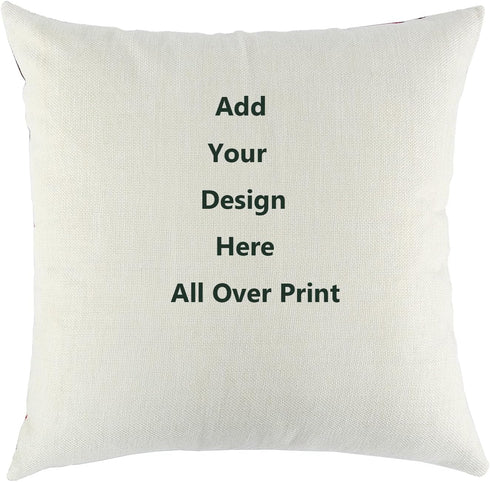 Custom Design Outdoor/Indoor Throw Pillowcase, Personalized Love Photo Wedding Keepsake, 18" x 18"