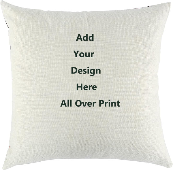 Custom Design Outdoor/Indoor Throw Pillowcase, Personalized Love Photo Wedding Keepsake, 18" x 18"