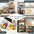 1 Pack Counter Stackable Storage Trash Bag Baskets with Bamboo Top, Large & Standard Trash, Garbage Bag Holder